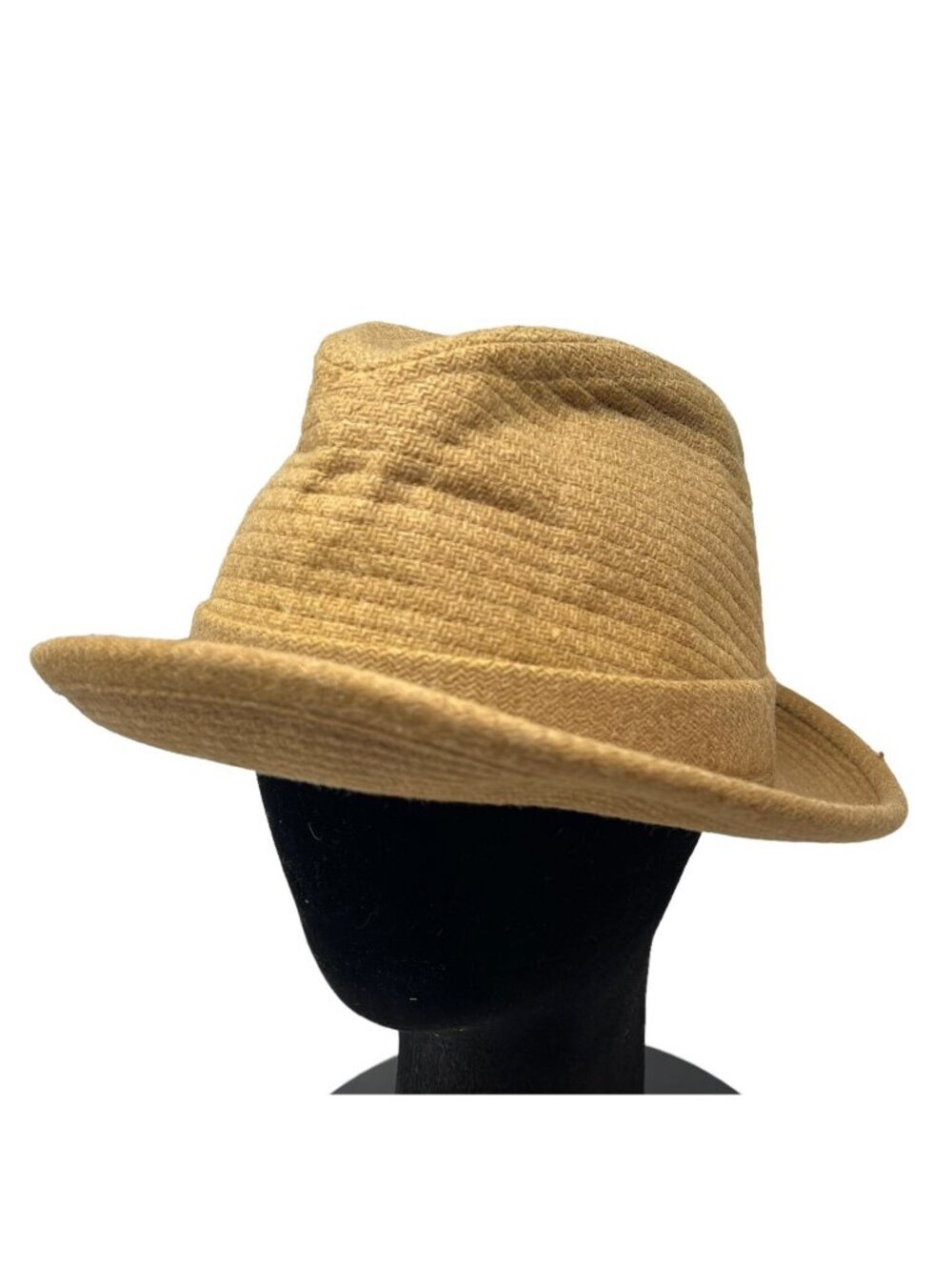 Dobbs Fifth Avenue New York Mens 7 3/8 Fedora Hat Cap Vintage Retro Tan Designer